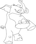 Elephant Animal Jam coloring page