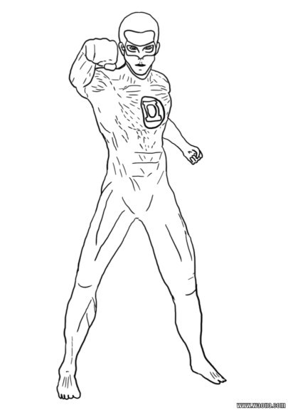 Green Lantern Ryan Reynolds coloring page