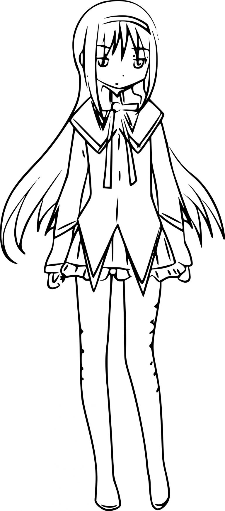 Homura Madoka Magika coloring page