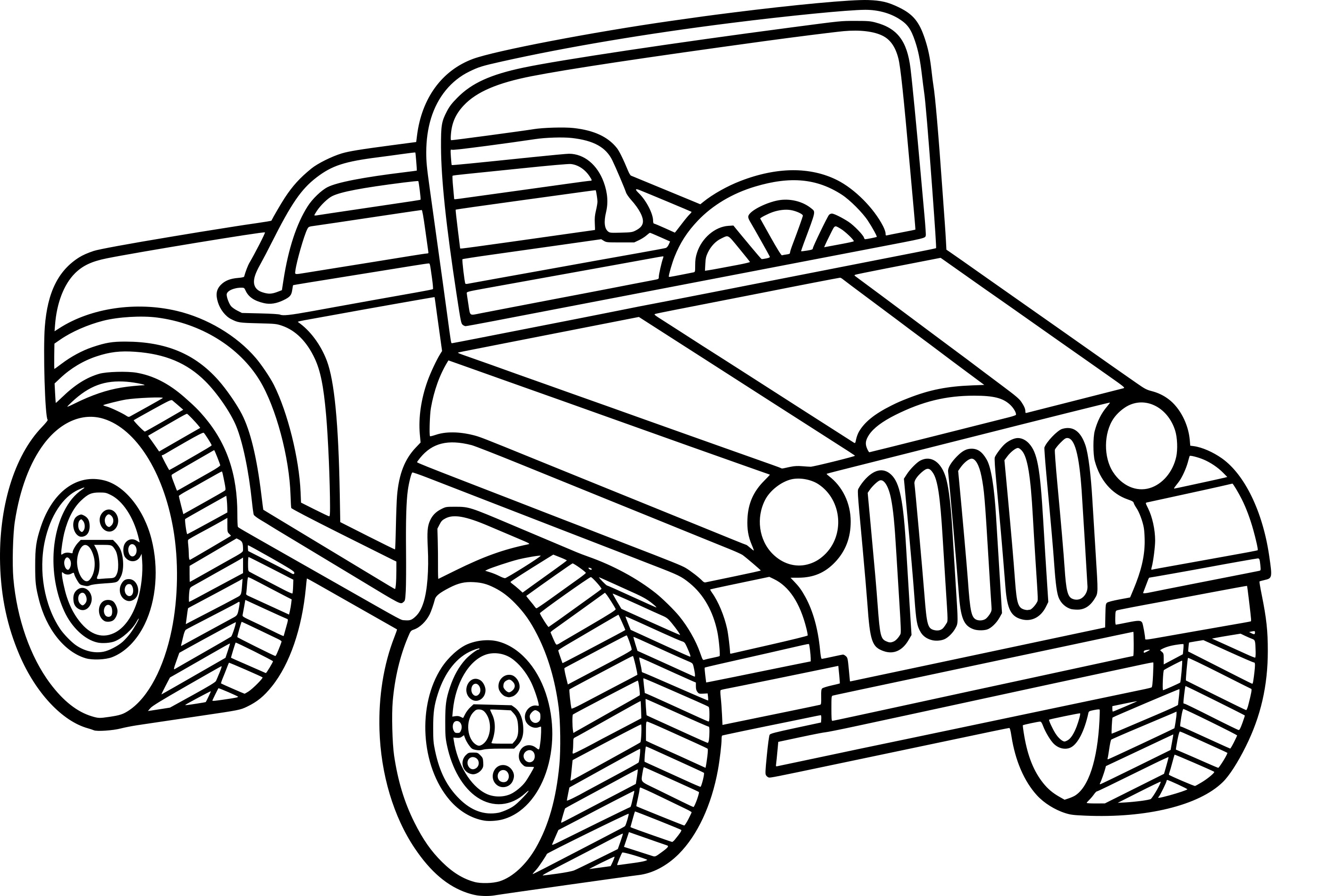 Disegno di Jeep da colorare