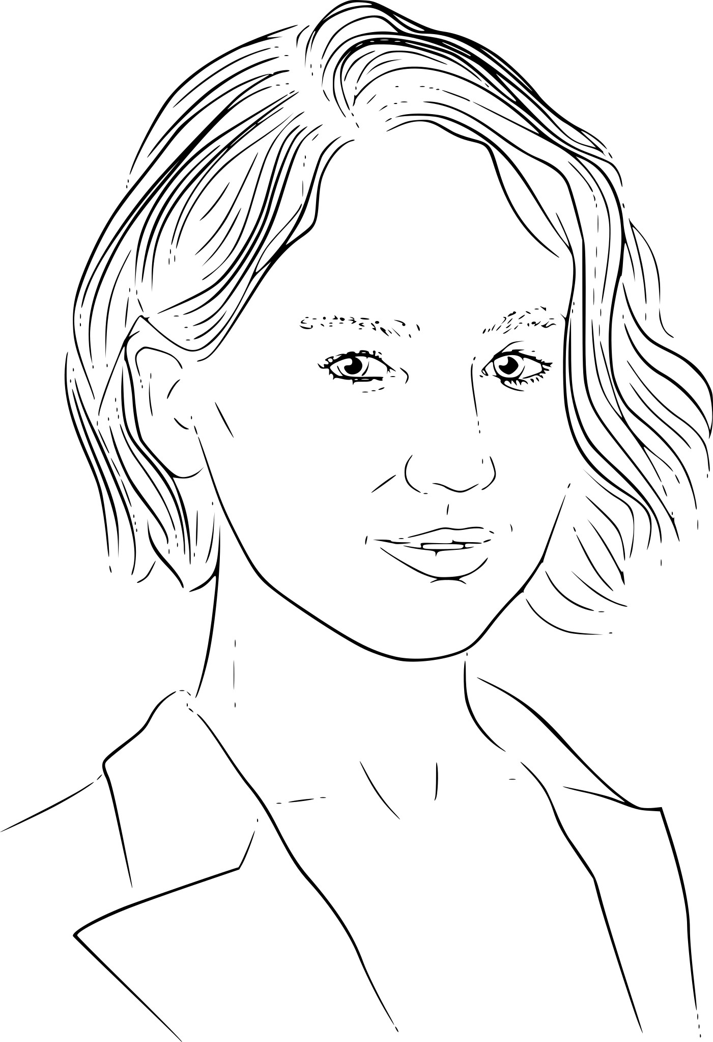 Jennifer Lawrence coloring page