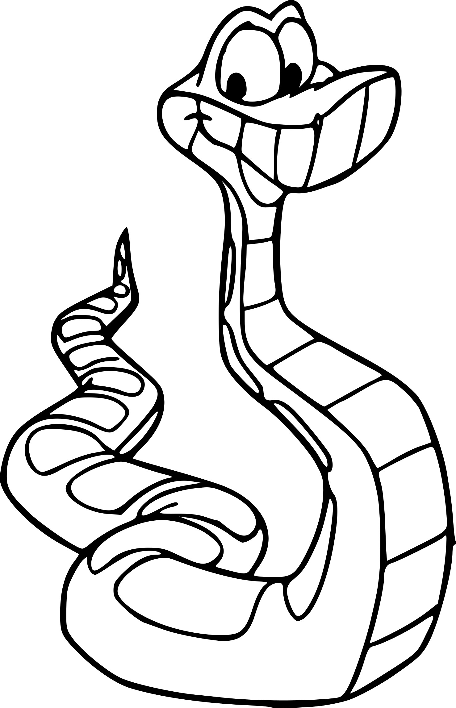 Kaa The Jungle Book coloring page