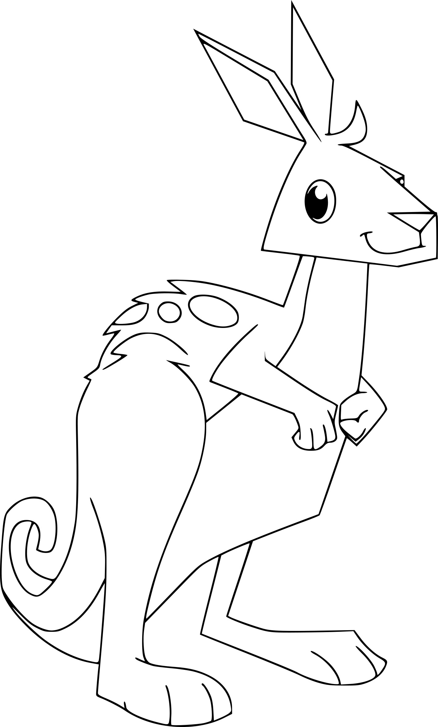 Kangaroo Animal Jam coloring page