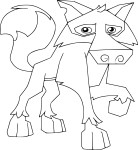 Wolf Animal Jam coloring page