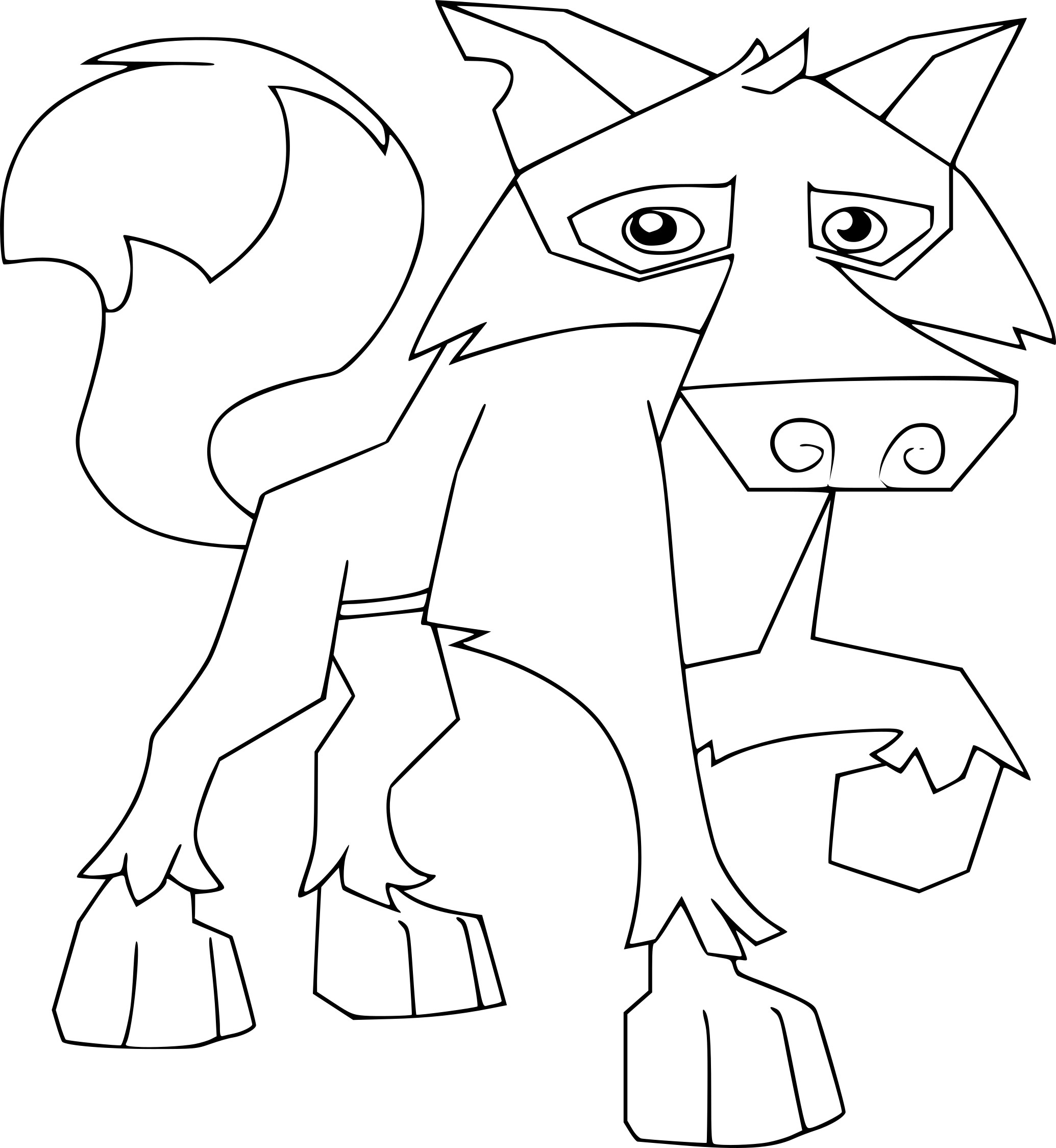 Coloriage loup Animal Jam