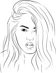 Disegno di Megan Fox da colorare