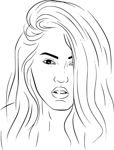 Disegno di Megan Fox da colorare