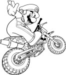 Mario Motorcycle coloring page