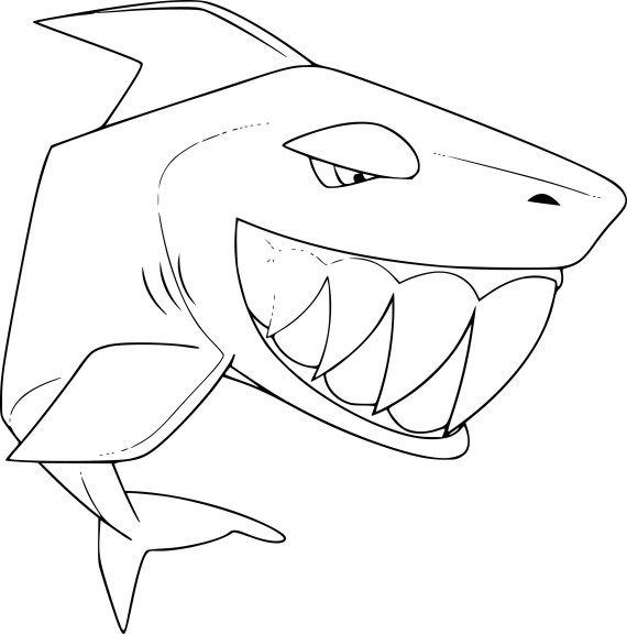 Coloriage requin Animal Jam