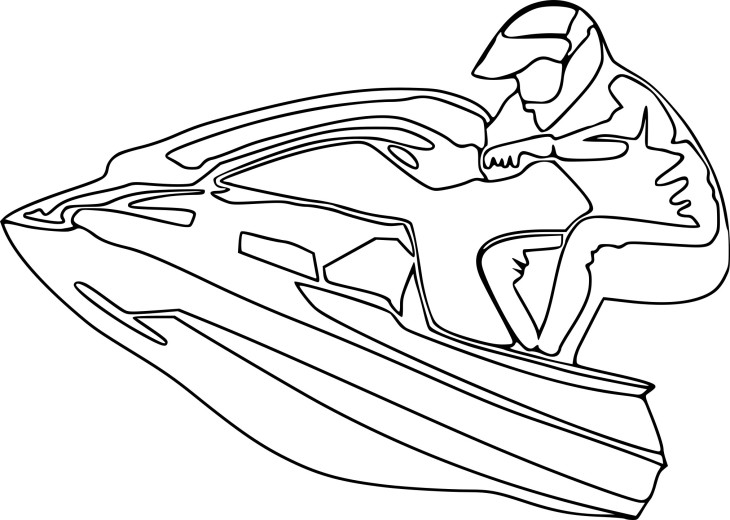 Water Scooter coloring page