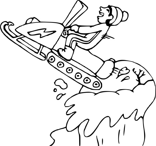 Snow Scooter coloring page