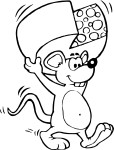 Mouse With Cheese coloring page