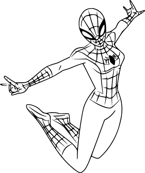 Spider Girl coloring page