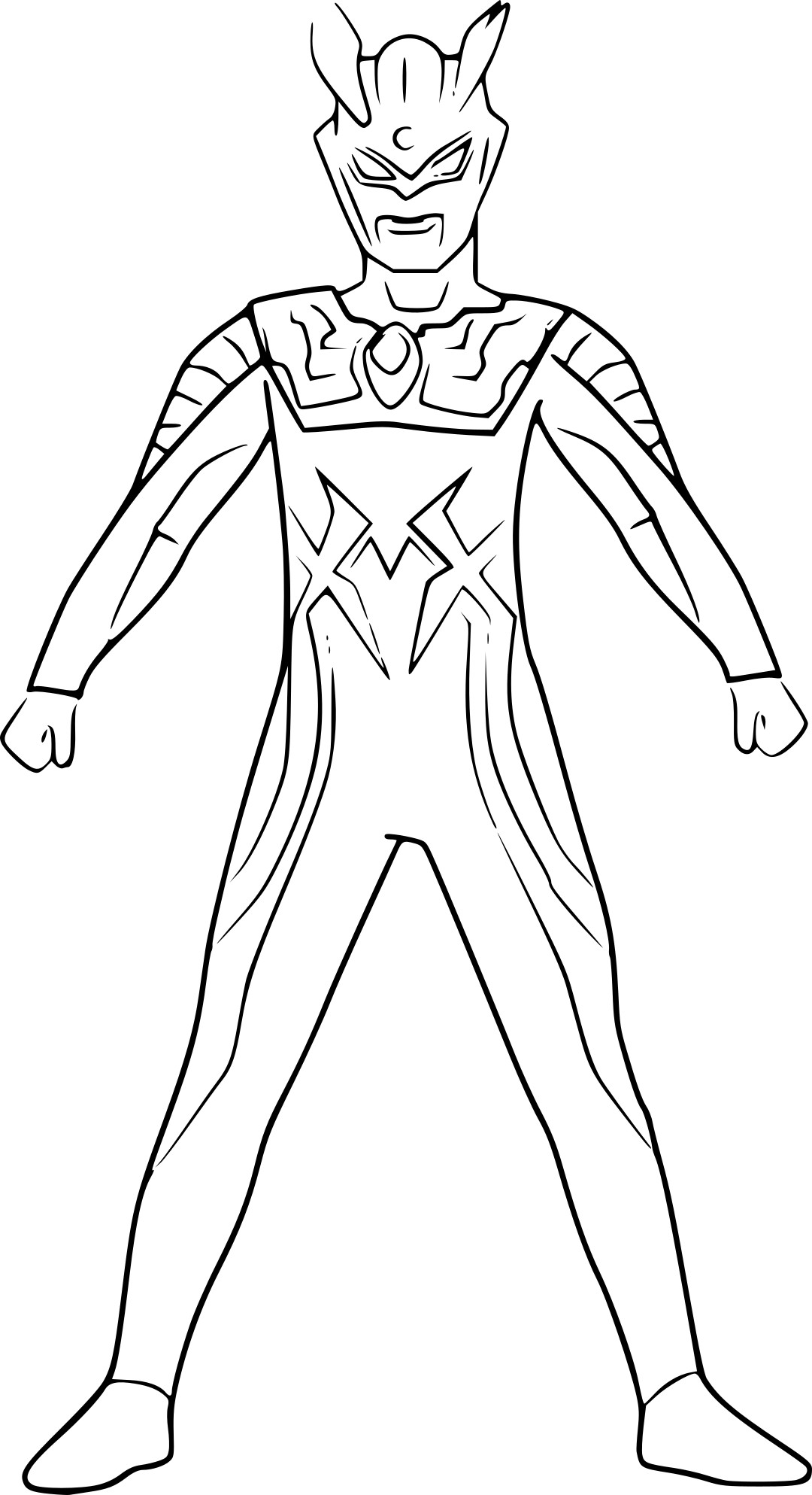 Disegno di Ultraman Zero da colorare