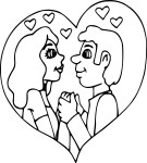 Coloriage amour Saint-Valentin