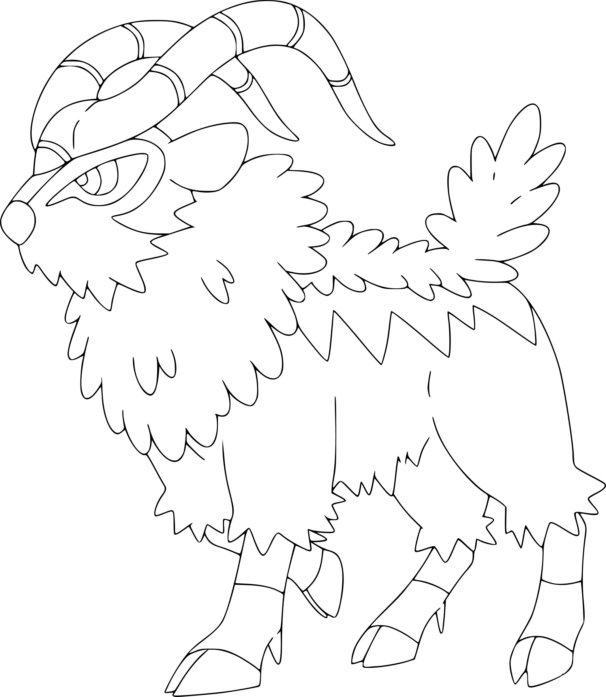 Gogoat Pokemon coloring page