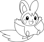 Emolga Pokemon coloring page