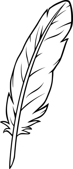 Feather coloring page