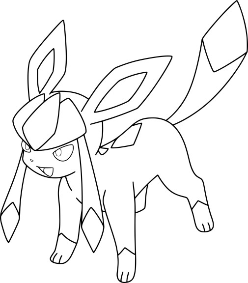 Glaceon Pokemon coloring page