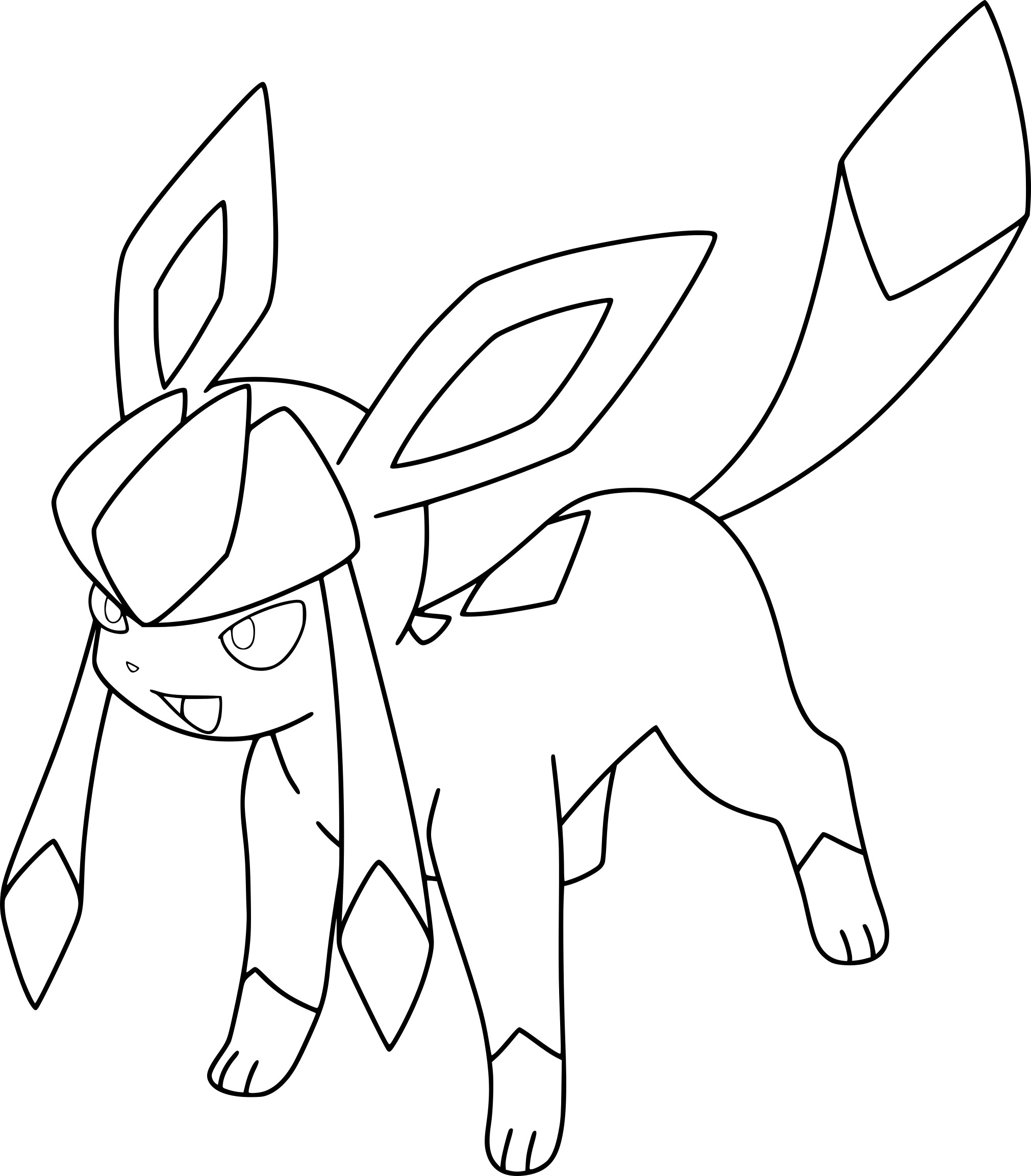 Glaceon Pokemon coloring page