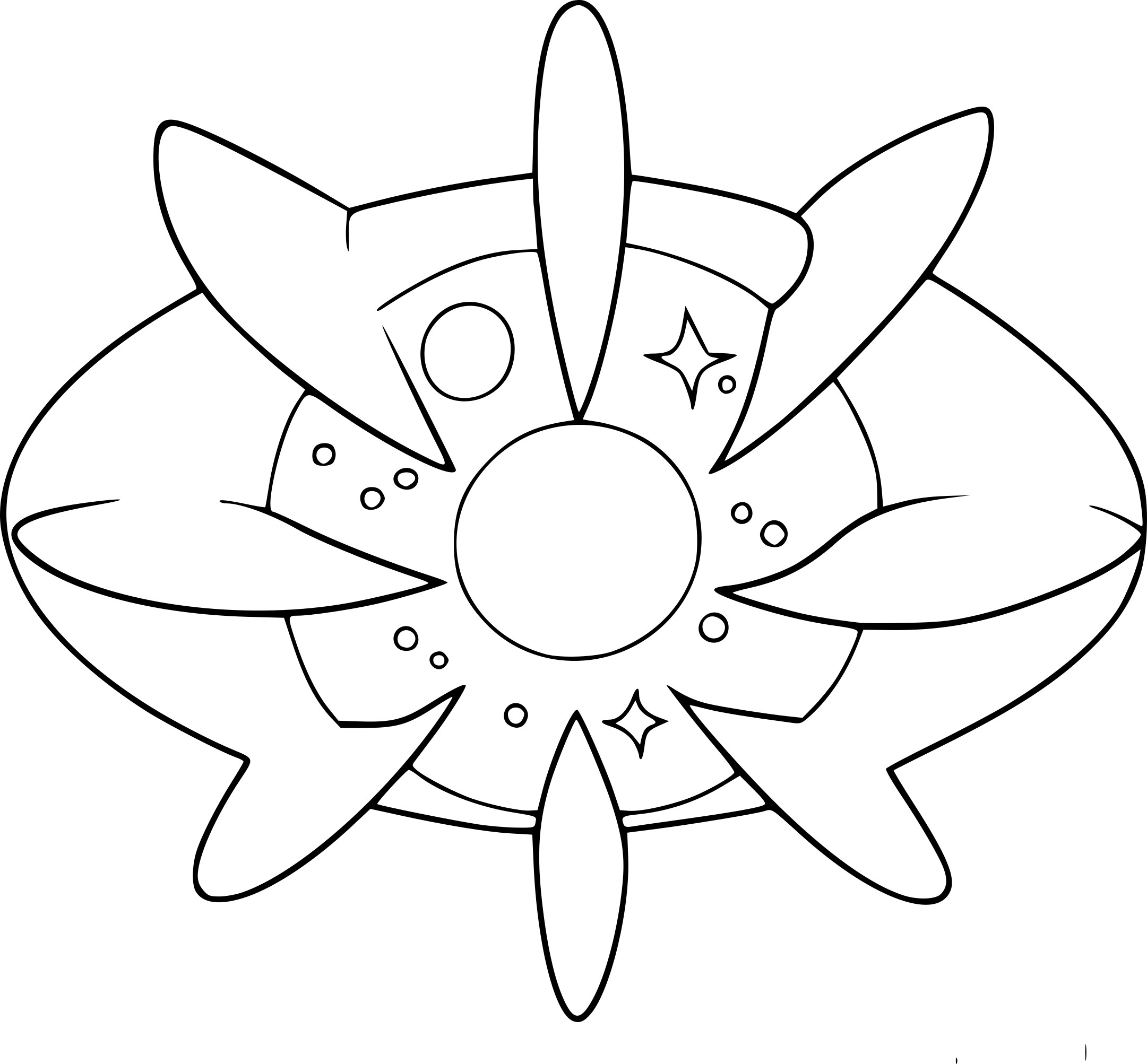 Cosmoem Pokemon coloring page