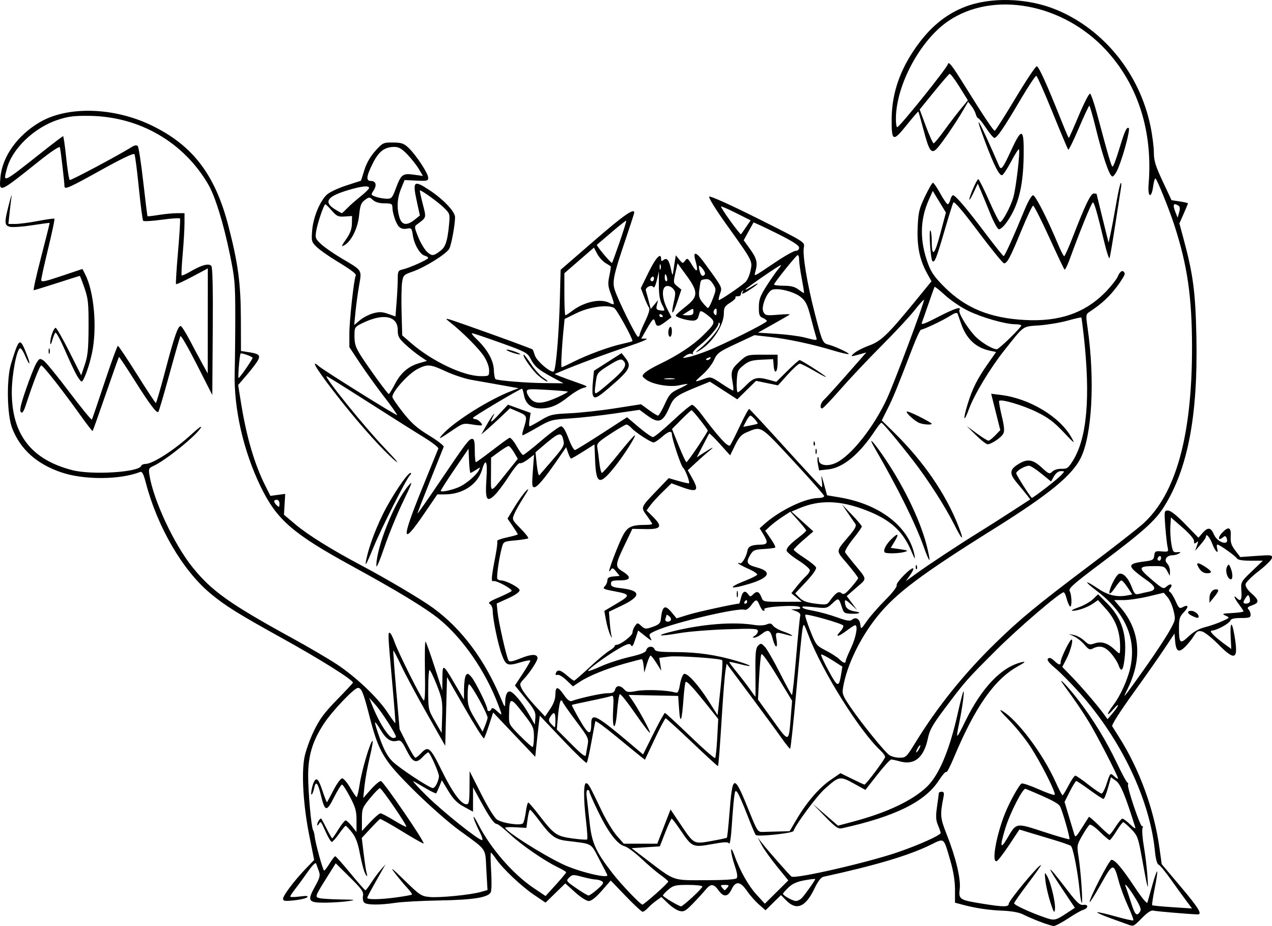 Pokemon Guzzlord coloring page