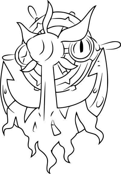 Dhelmise Pokemon coloring page