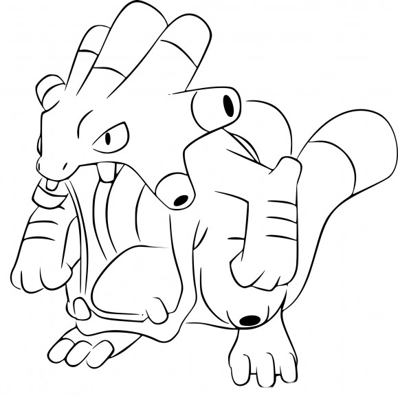 Exploud Pokemon coloring page