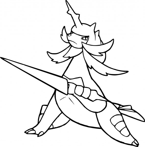 Samurott Pokemon coloring page