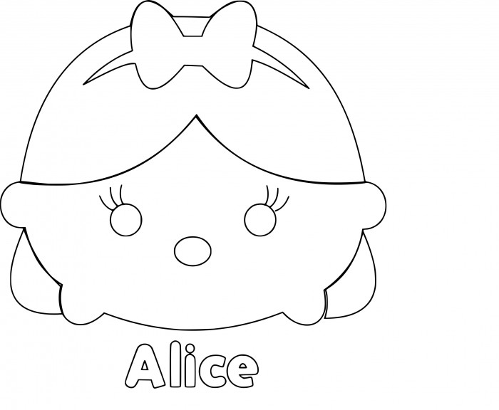 Coloriage Tsum Tsum Alice