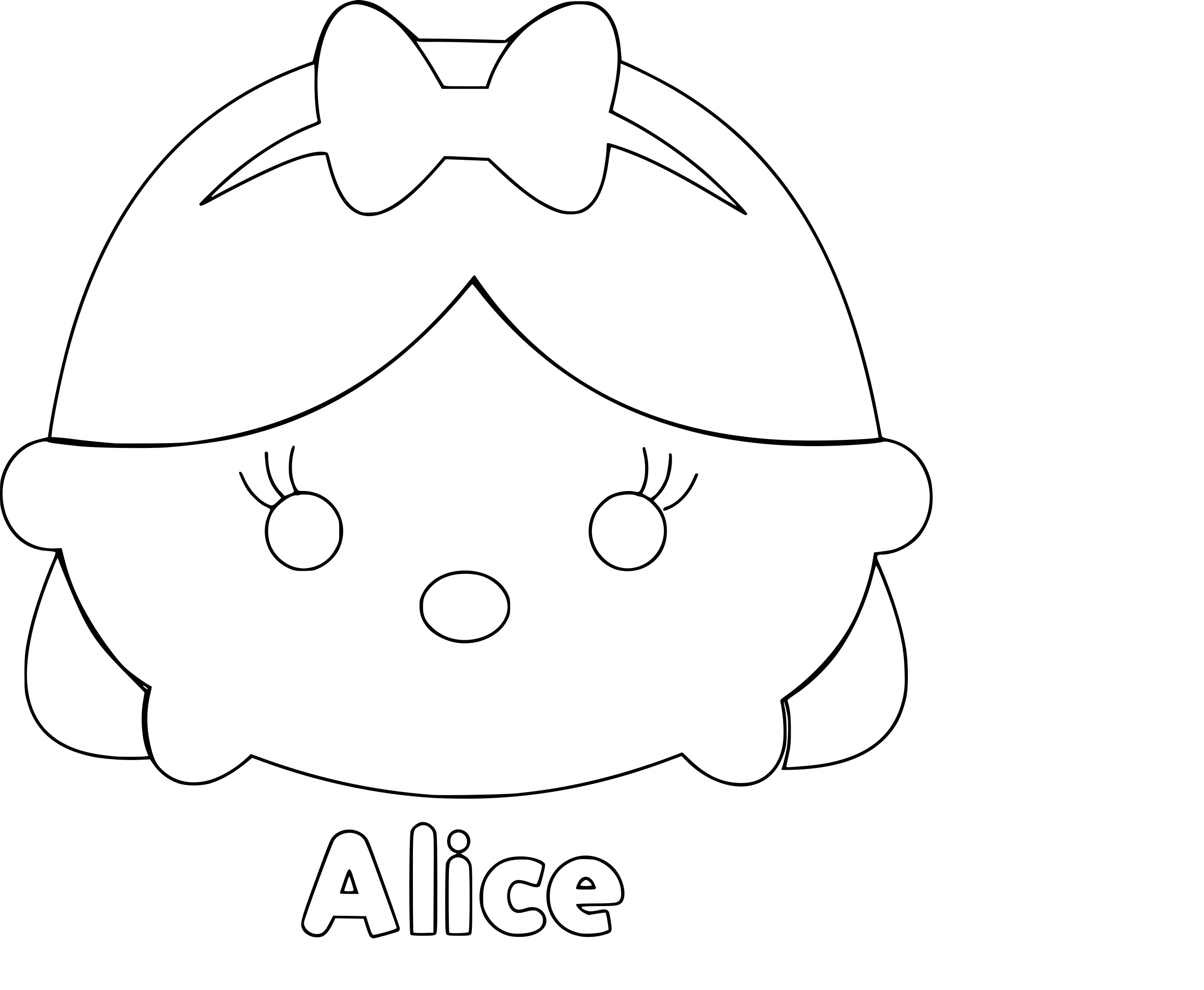 Pagina Da Colorare Di Tsum Tsum Alice Hardy
