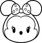 Disegno di Tsum Tsum Minnie da colorare