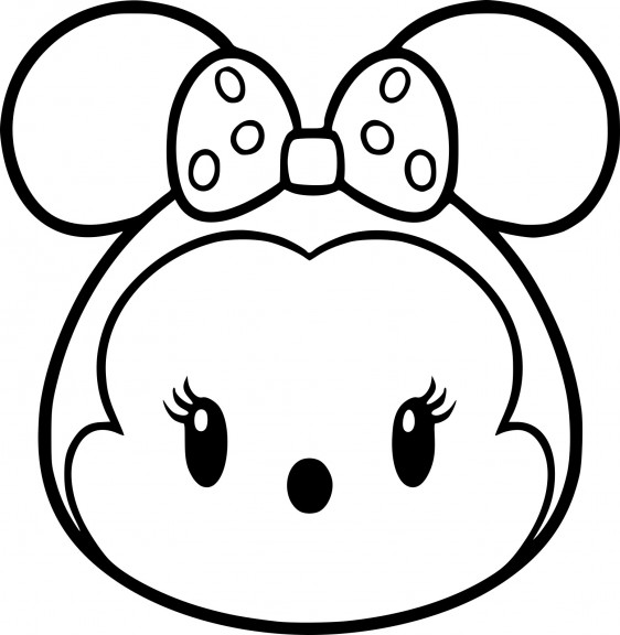 Disegno di Tsum Tsum Minnie da colorare