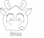 Disegno di Tsum Tsum Sven da colorare