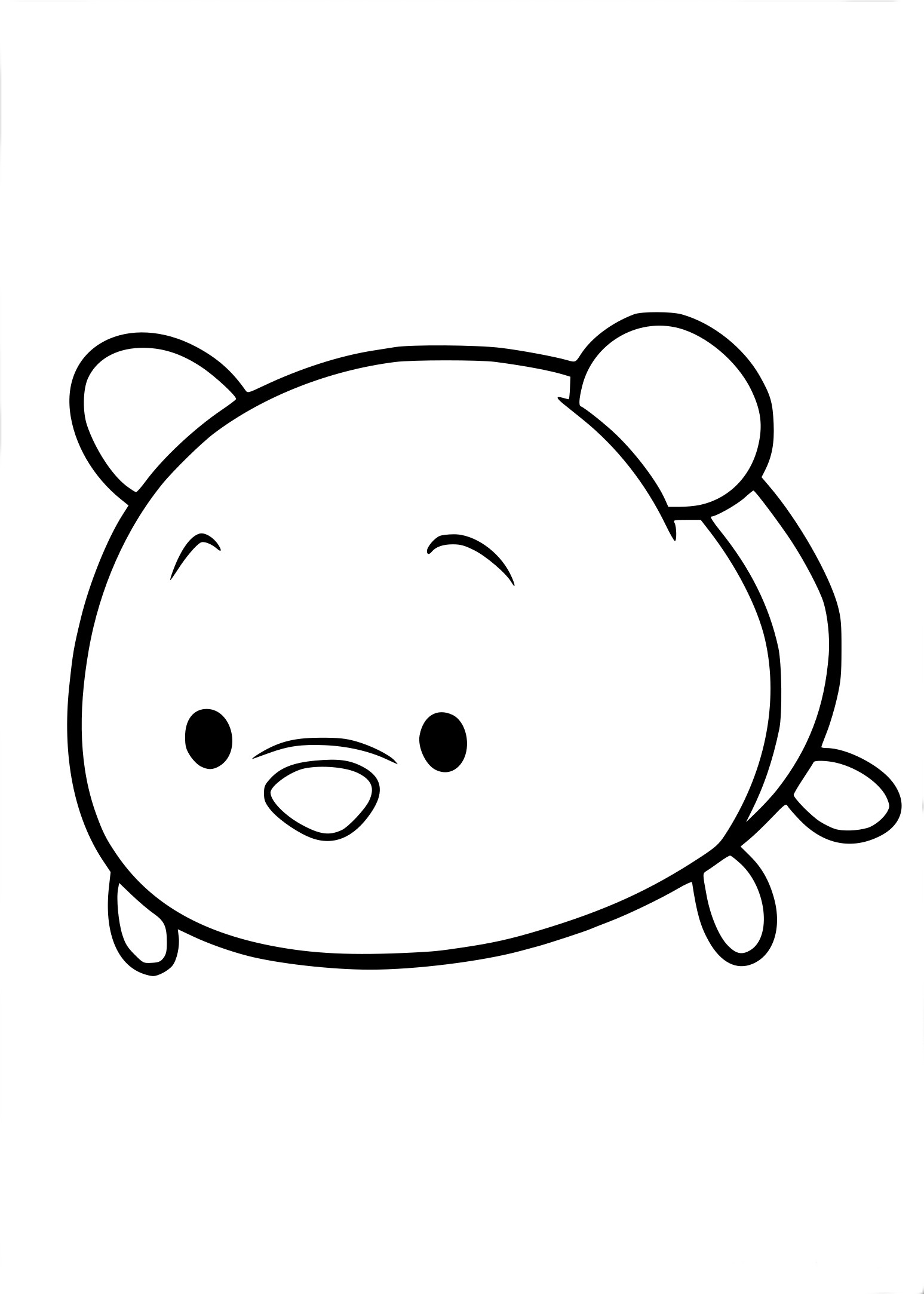 Disegno di Tsum Tsum Winnie da colorare