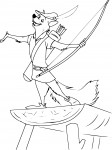 Robin Hood drawing and coloring page