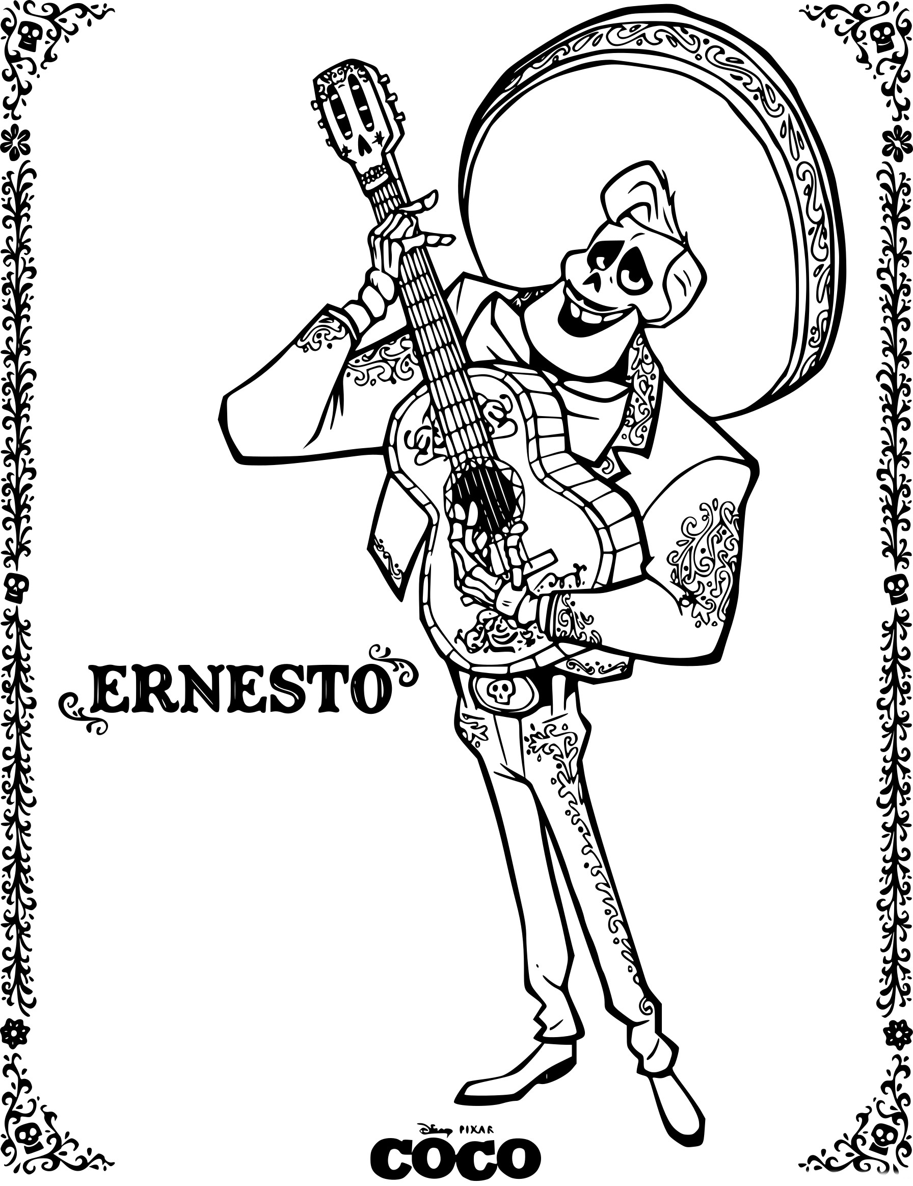 Coloriage Coco Ernesto