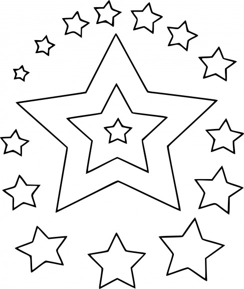 Disegno di Stelle di Natale da colorare