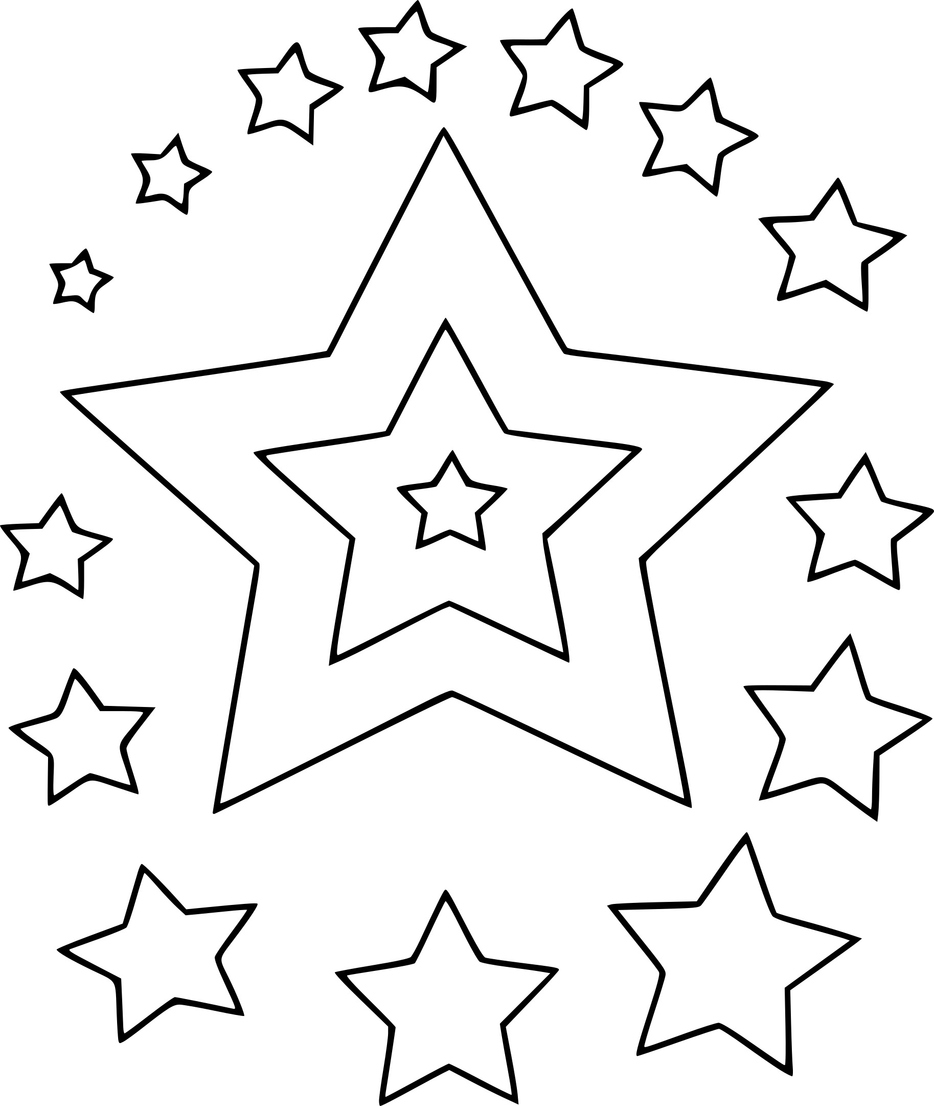 Christmas Stars coloring page