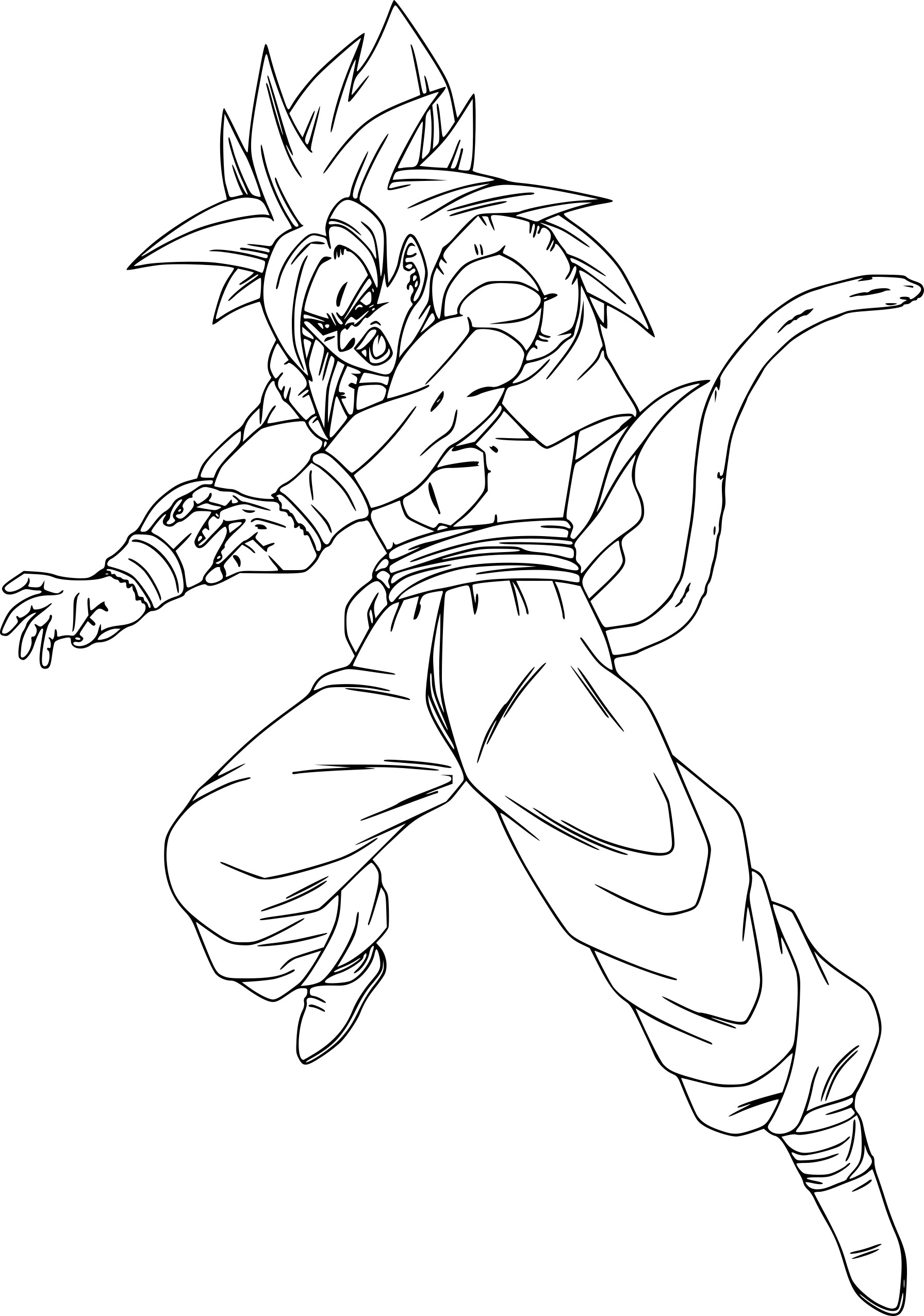 Coloriage Gogeta Dragon  Ball  Z   imprimer