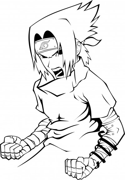 Naruto Sasuke coloring page