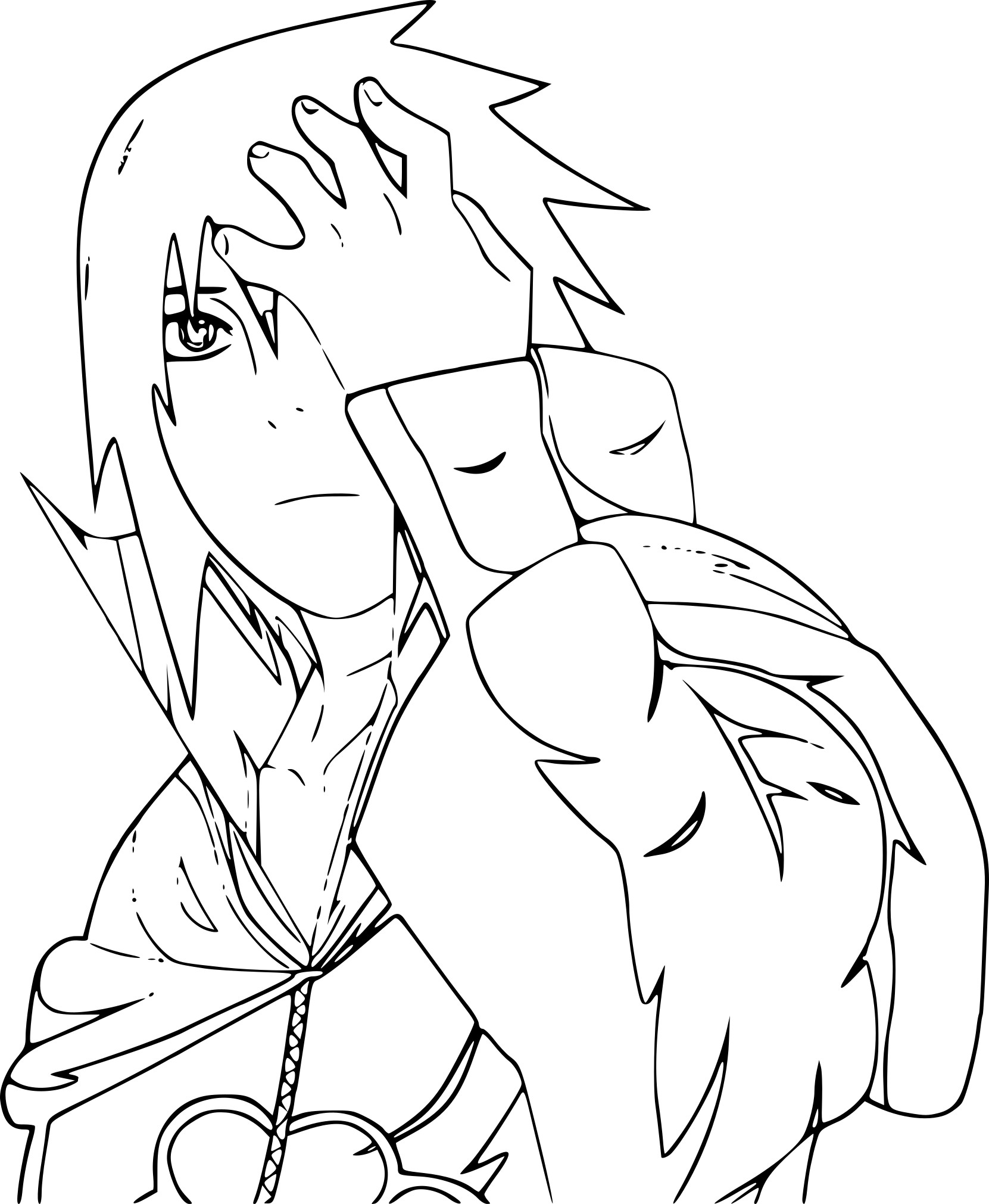 Coloriage Sasuke Uchiwa De Naruto Coloriages Imprimer Gratuits The