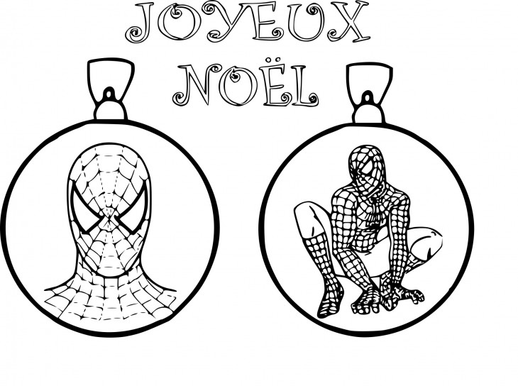 Spiderman Christmas coloring page