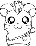 Hamster drawing and coloring page