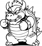 Bowser drawing and coloring page