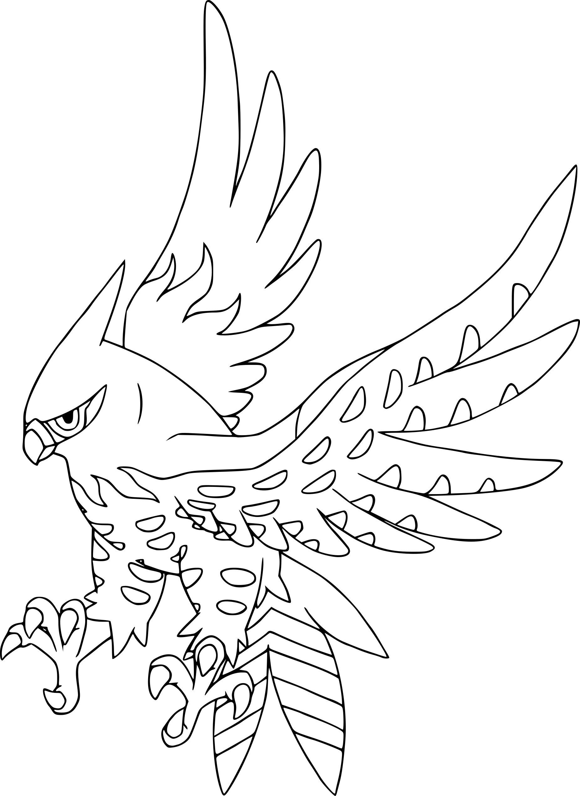 Talonflame Pokemon coloring page