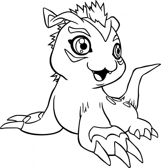 Disegno di Gomamon Digimon da colorare