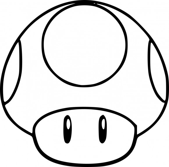 Mario Mushroom coloring page