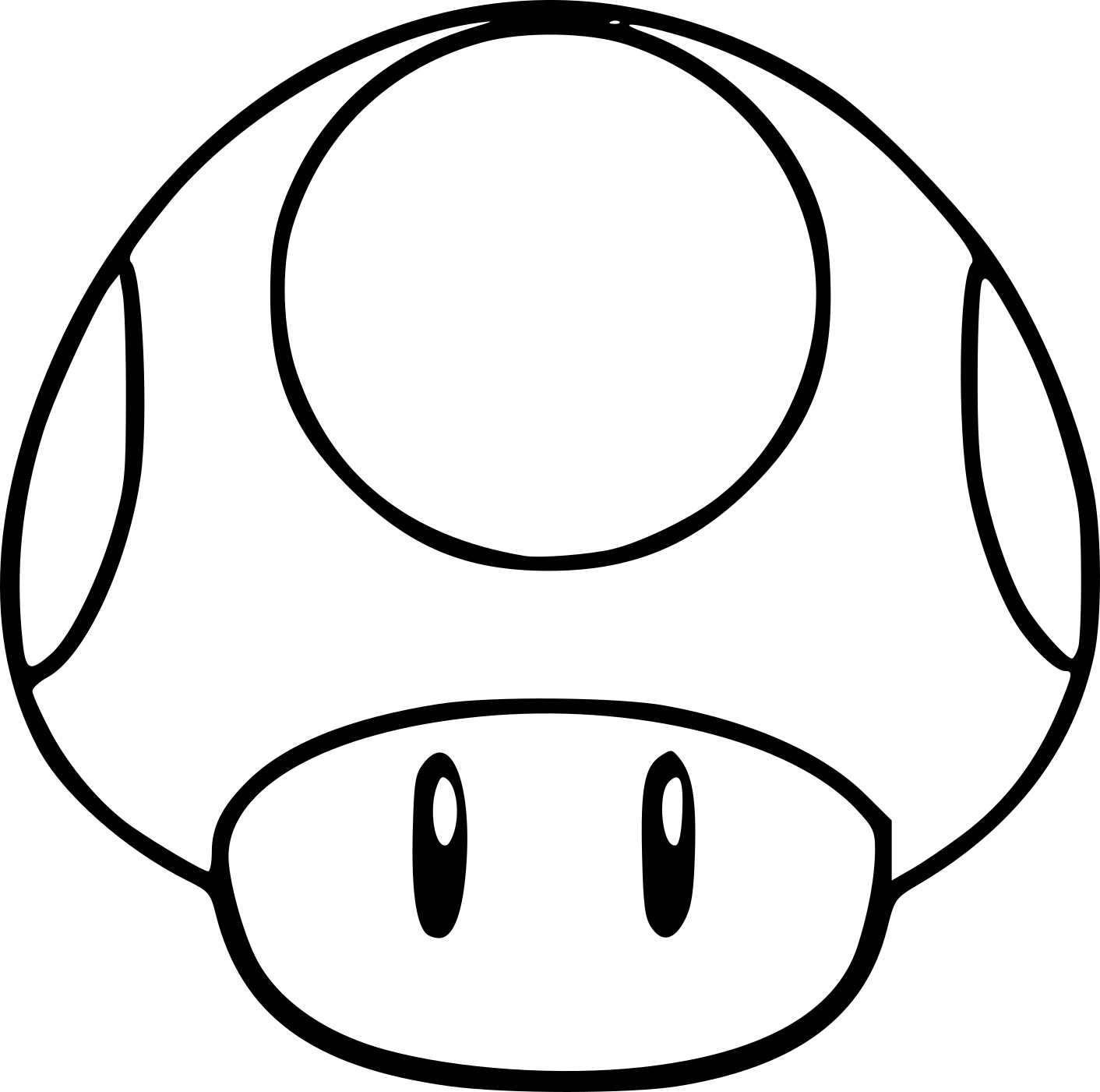 Coloriage Mario champignon