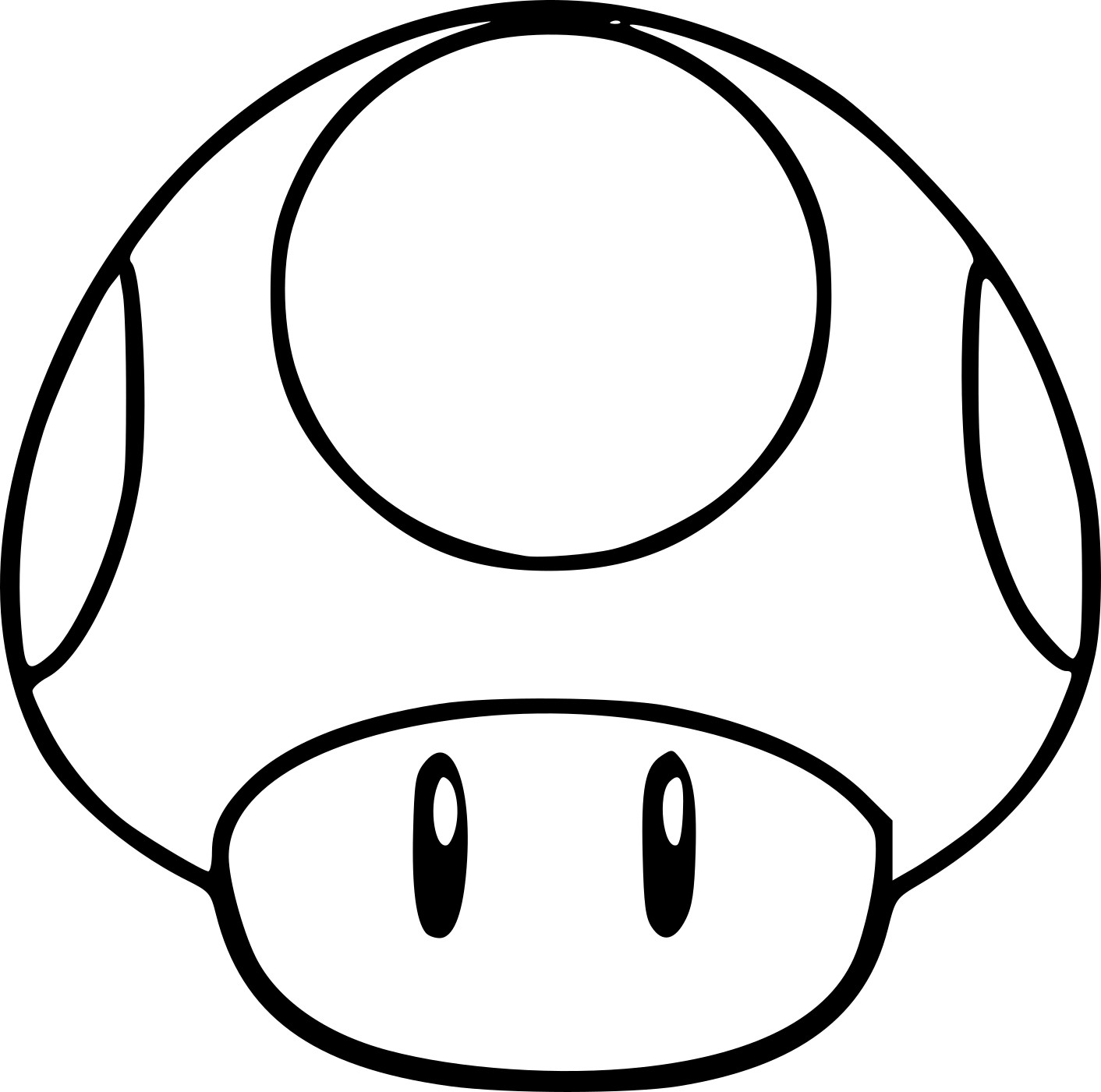 Mario Mushroom coloring page